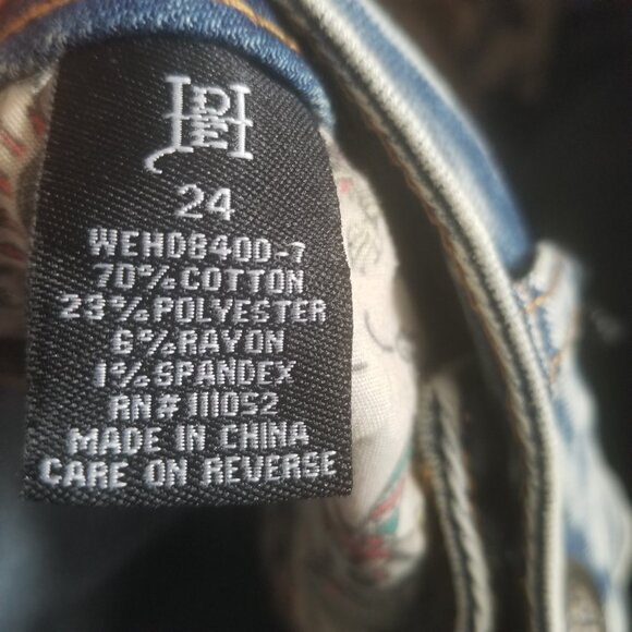 NWT Ed Hardy Hearts Women's Flare Y2K Hippie Jeans Sz 24 - Picture 6 of 8